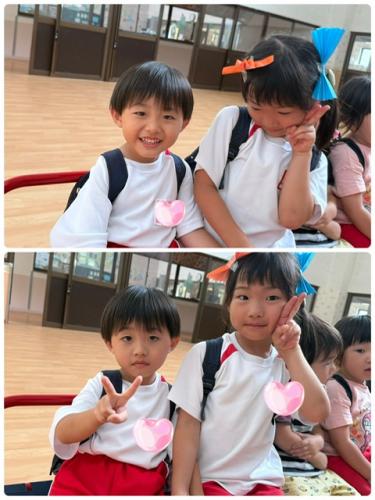 >年長さんと年少さん　　　こ～んなにえ・が・お～*で～す*^^*