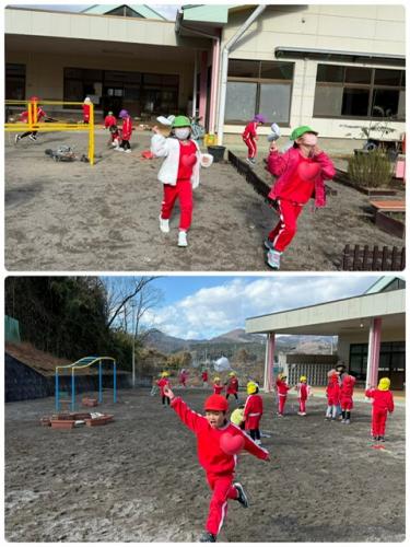 >たこ揚げ遊びをしたよ～*