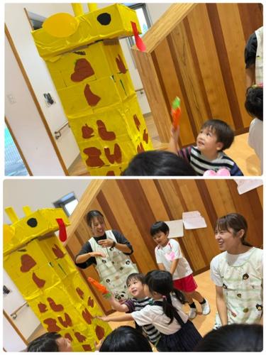 きりんさんが来て大喜びの年少さん～*^^*