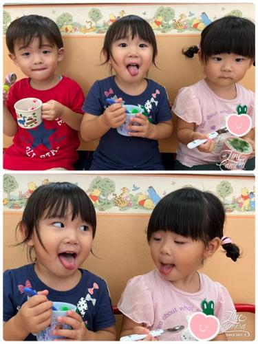 年少さん＆ぱんだちゃんも・・かきごおり～*^^*