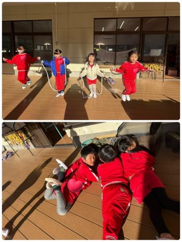 できた～っ！写真撮って～！と・・年長さん！