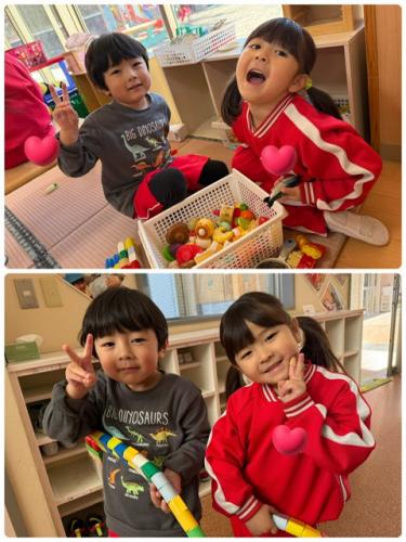 できた～っ！写真撮って～！と・・年長さん！